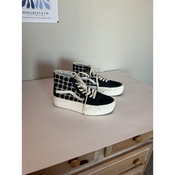 Vans Unisex Denim Sk8-Hi Tapered Stackform Sneakers, M6.5, W8.0 - Picture 1 of 9